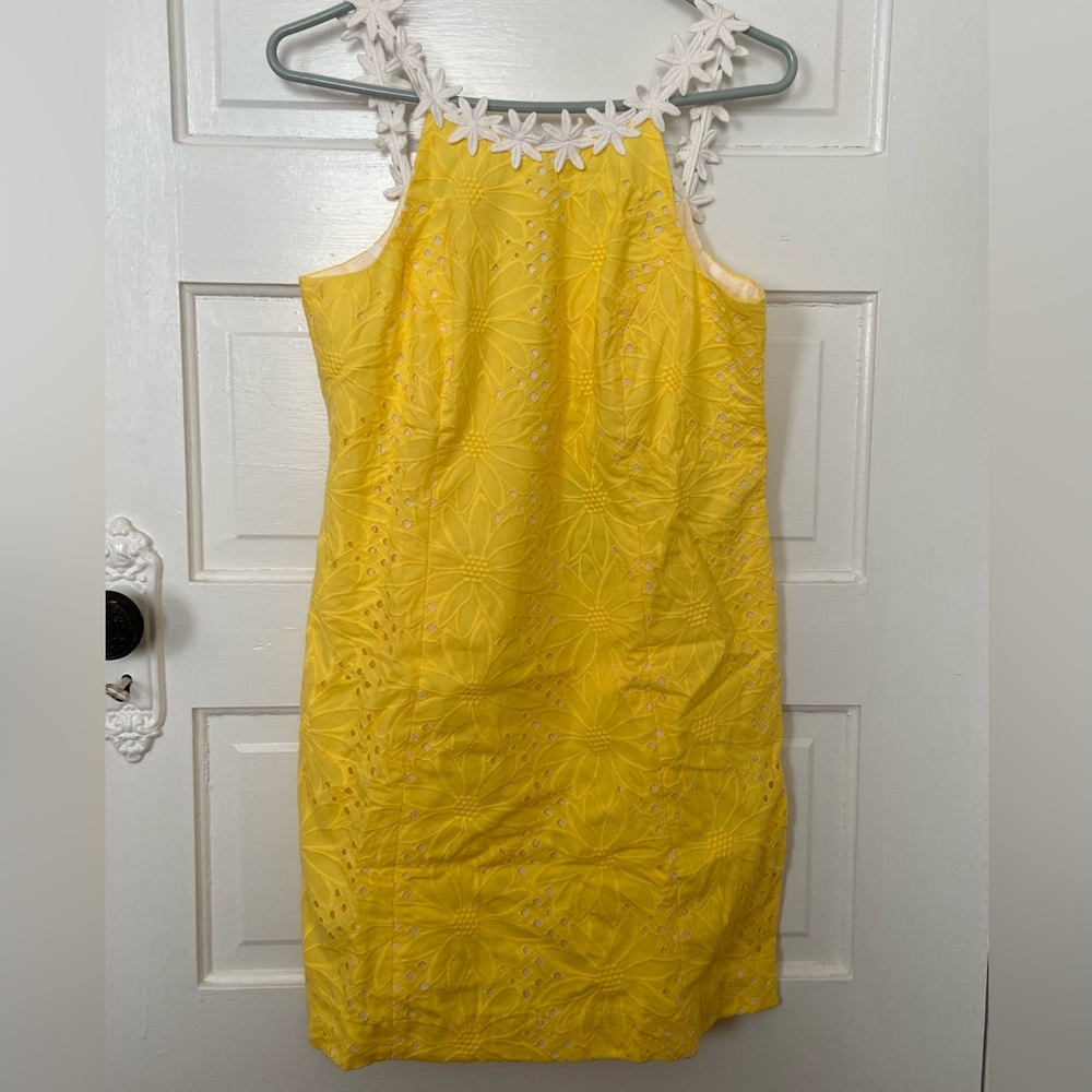 Lilly Pulitzer NWT Annabelle Shift sunglow yellow eyelet, size 6